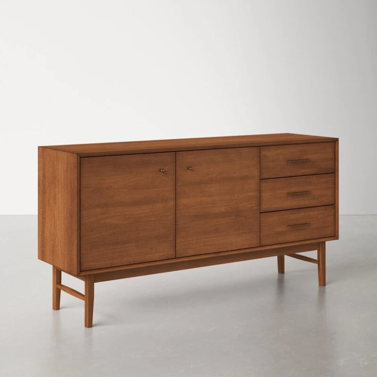 NOICE – Mid Century Style Walnut Brown Side Board
