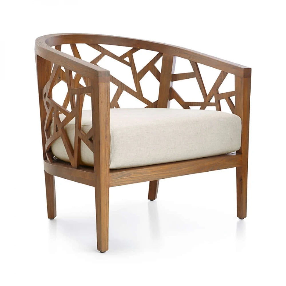 MOORE – Wooden Chair With Seat Cushion