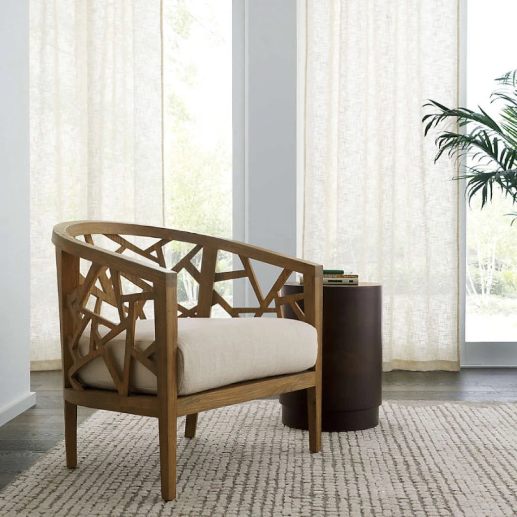 MOORE – Wooden Chair With Seat Cushion