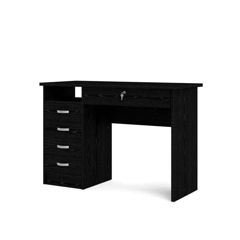 ROGER – Black Work Table with five Drawers