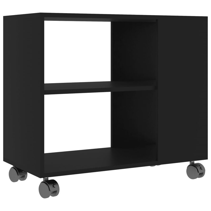 DOREL - Black Display Shelves Side Table