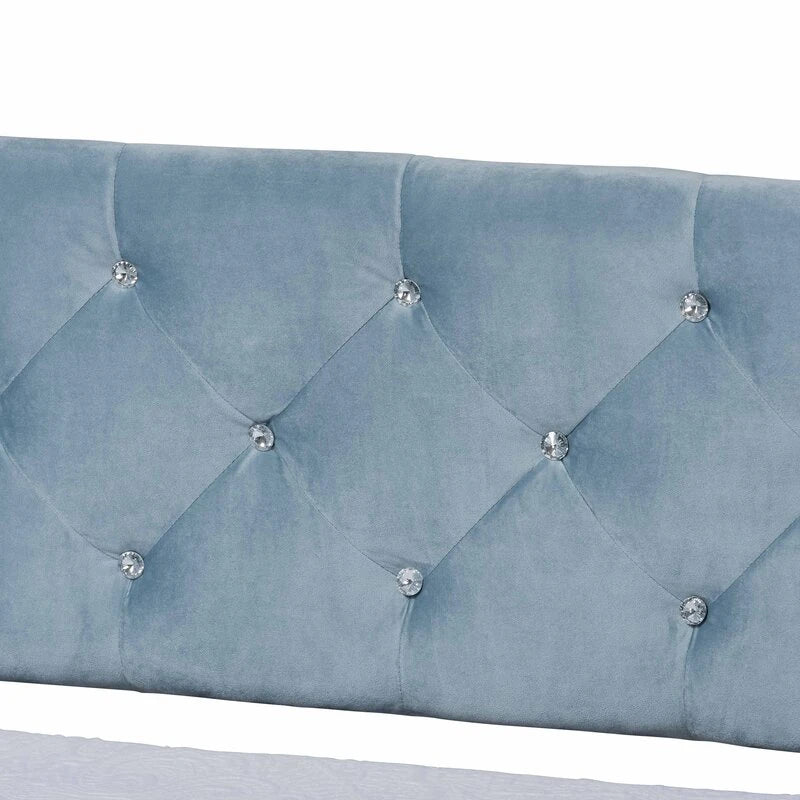 SHAAN – Light Teal Velvet Upholstered Daybed