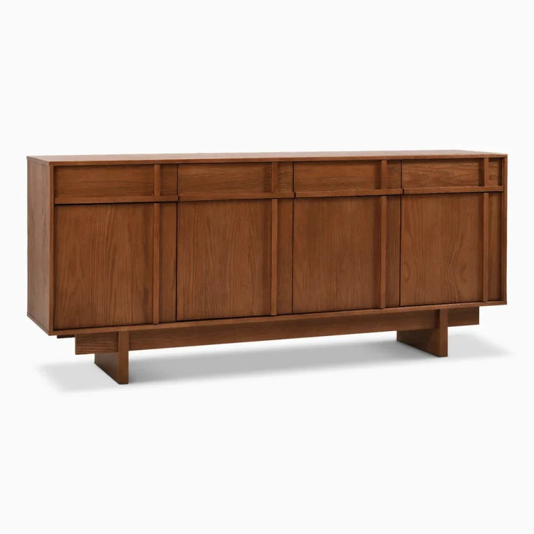 AXELLE – Mid Century Modern Style Brown Polished Sideboard
