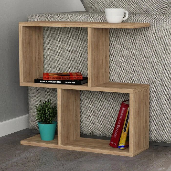 CARREM - Display Storage Side Table Oak Brown