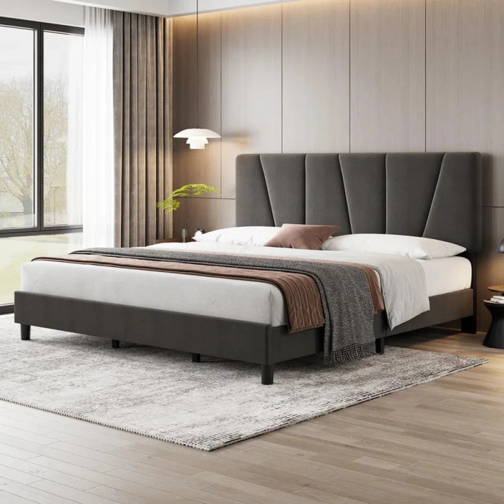 VENTO – Ultra Modern Black & Grey King Size Bed