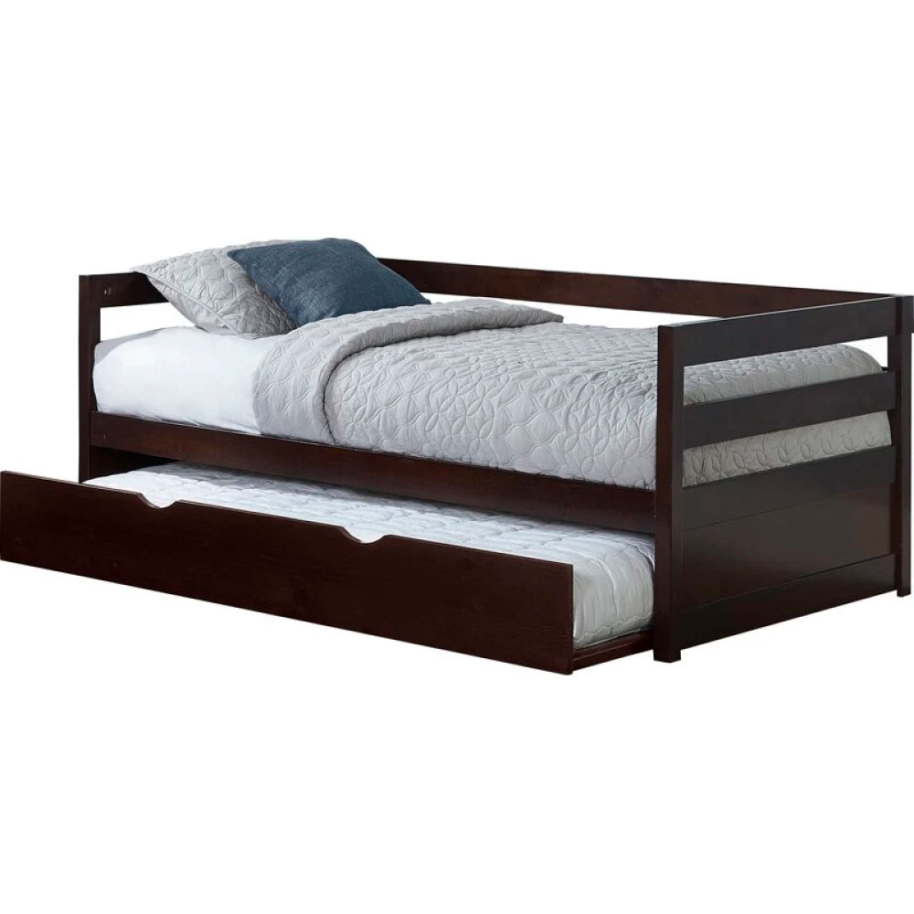 DORA – Plank Paneled Daybed With Trundle