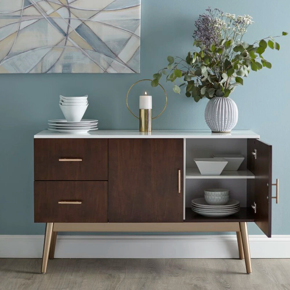 SIRENE – Dark Walnut Brown Matt Polish Finish Side Board