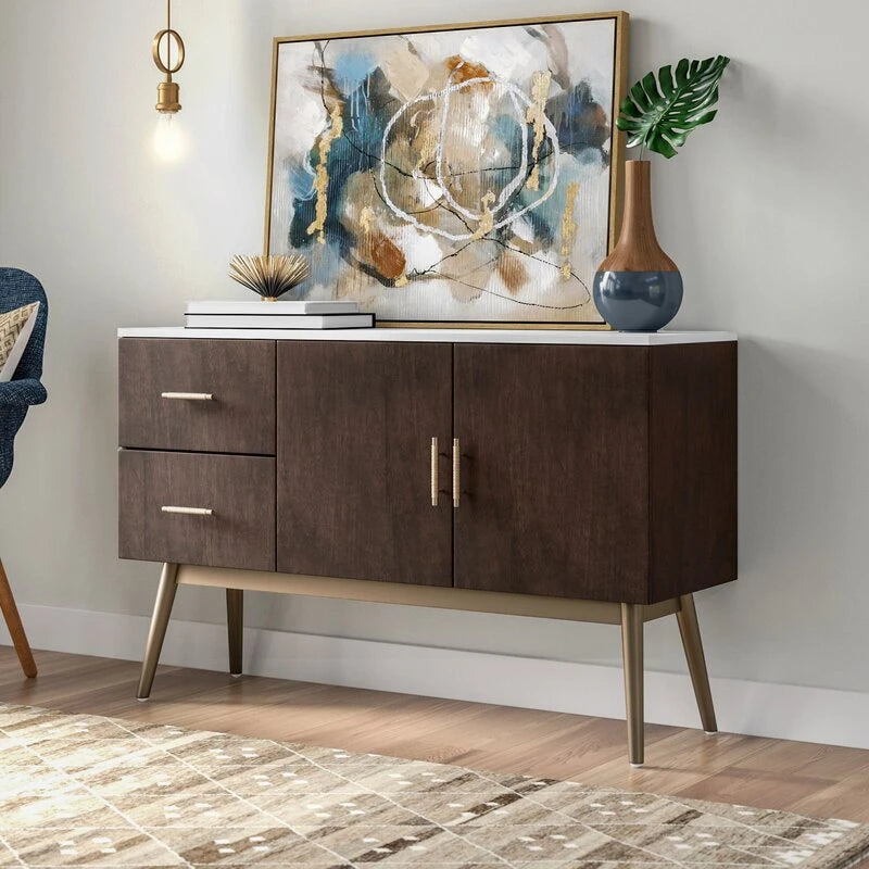 SIRENE – Dark Walnut Brown Matt Polish Finish Side Board