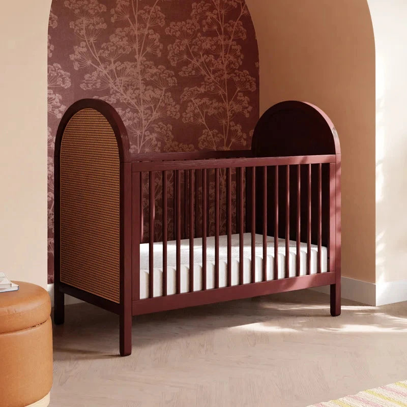 SOLENE – Bohemian Style Maroon Baby Crib