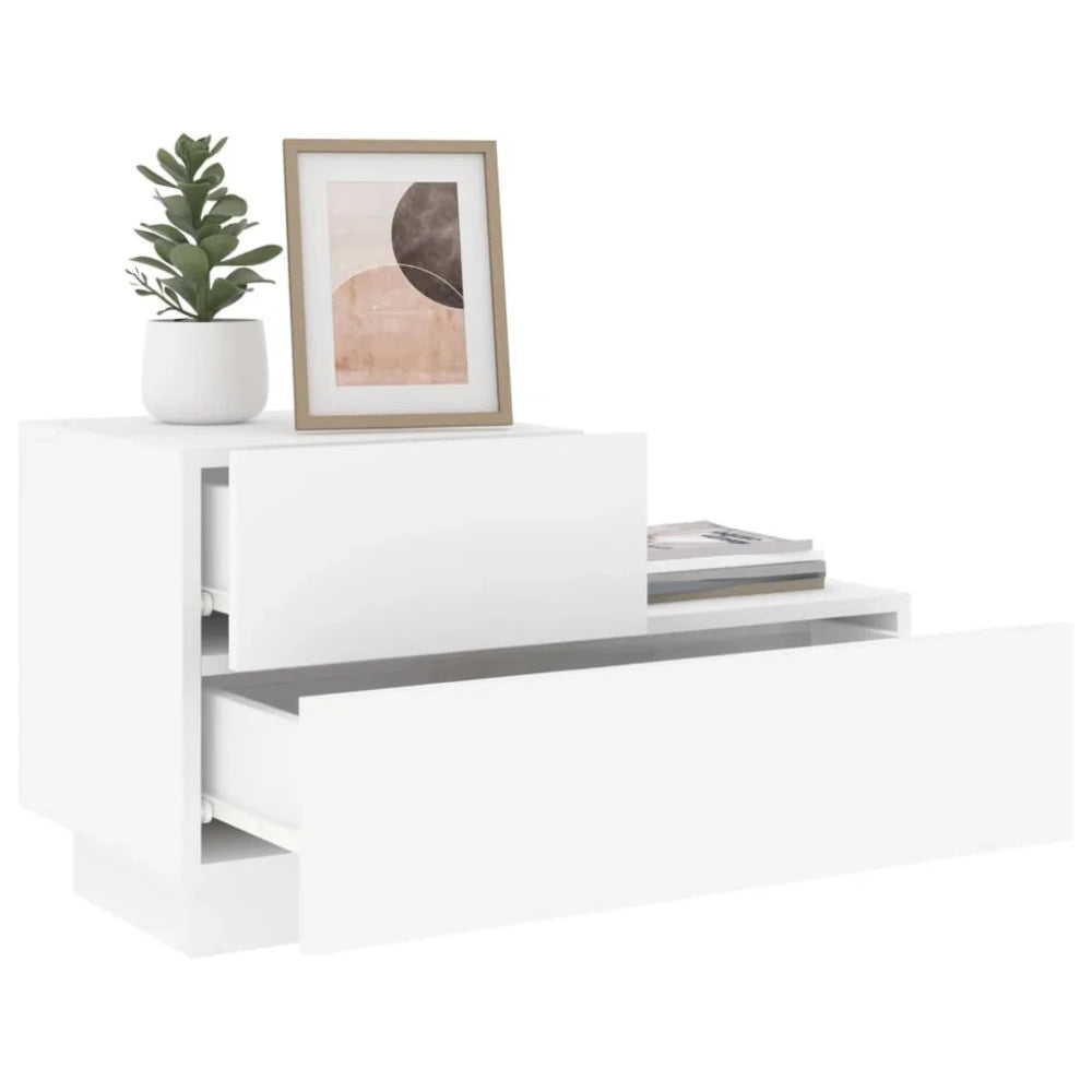 BURL – White Contemporary Design Nightstand