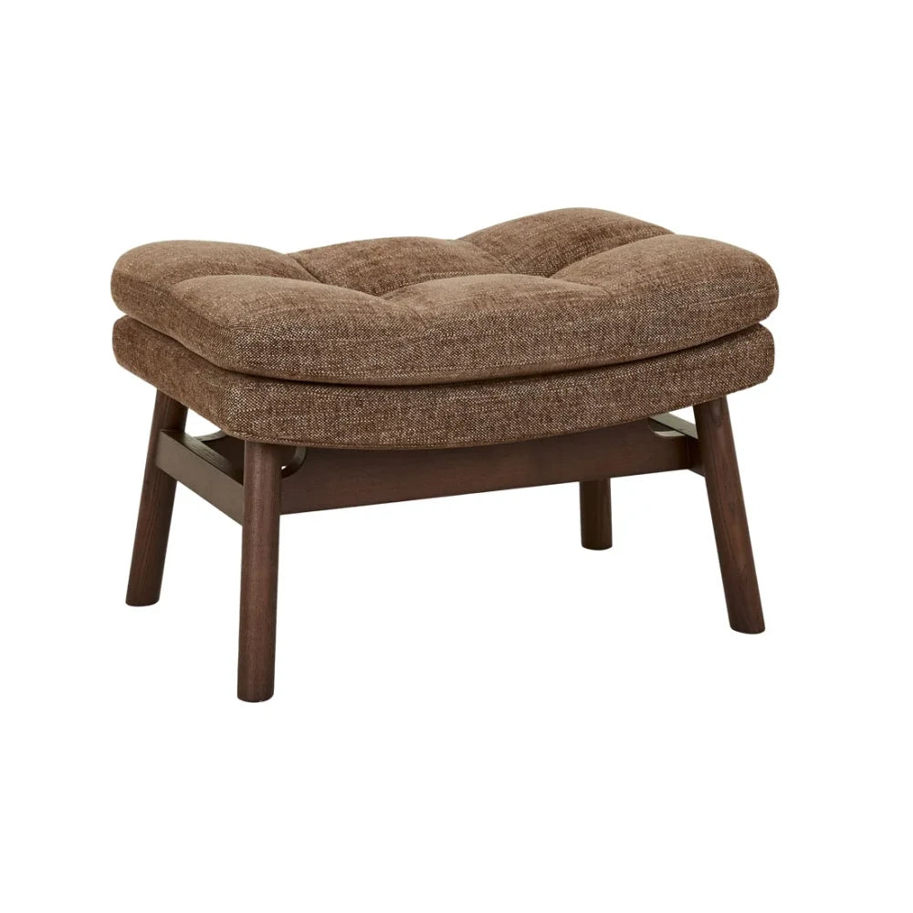 HARBOR – Mid-Century Inspired Dark Brown Footrest Stool