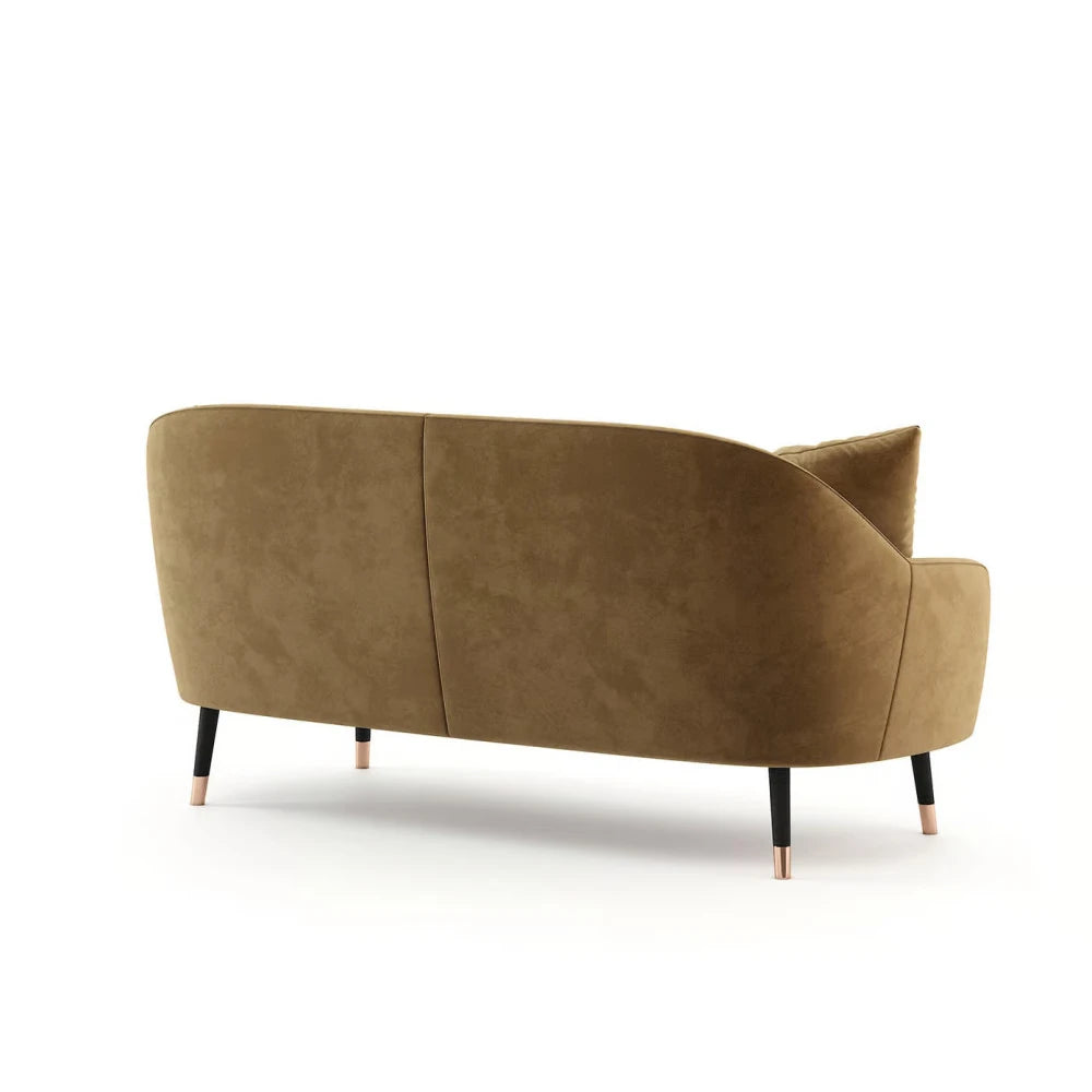 ECHOLON – Brown Curved Style Two Seater Sofa