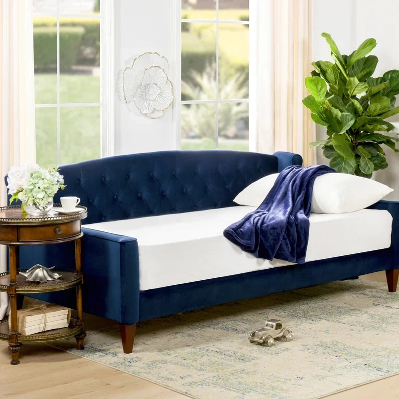 JOVI – Navy Blue Button Tufted Daybed