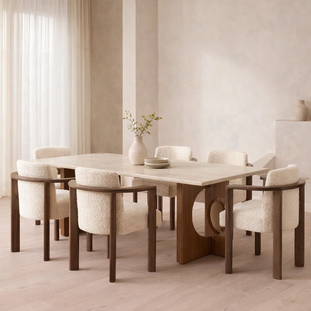 ELIOR – Seven Piece Modern Luxe Dining Set