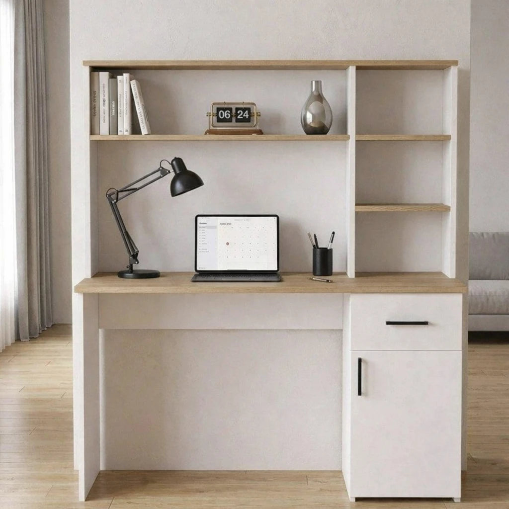 OPOC – Writing Desk with Bookshelf & Storage Cabinet