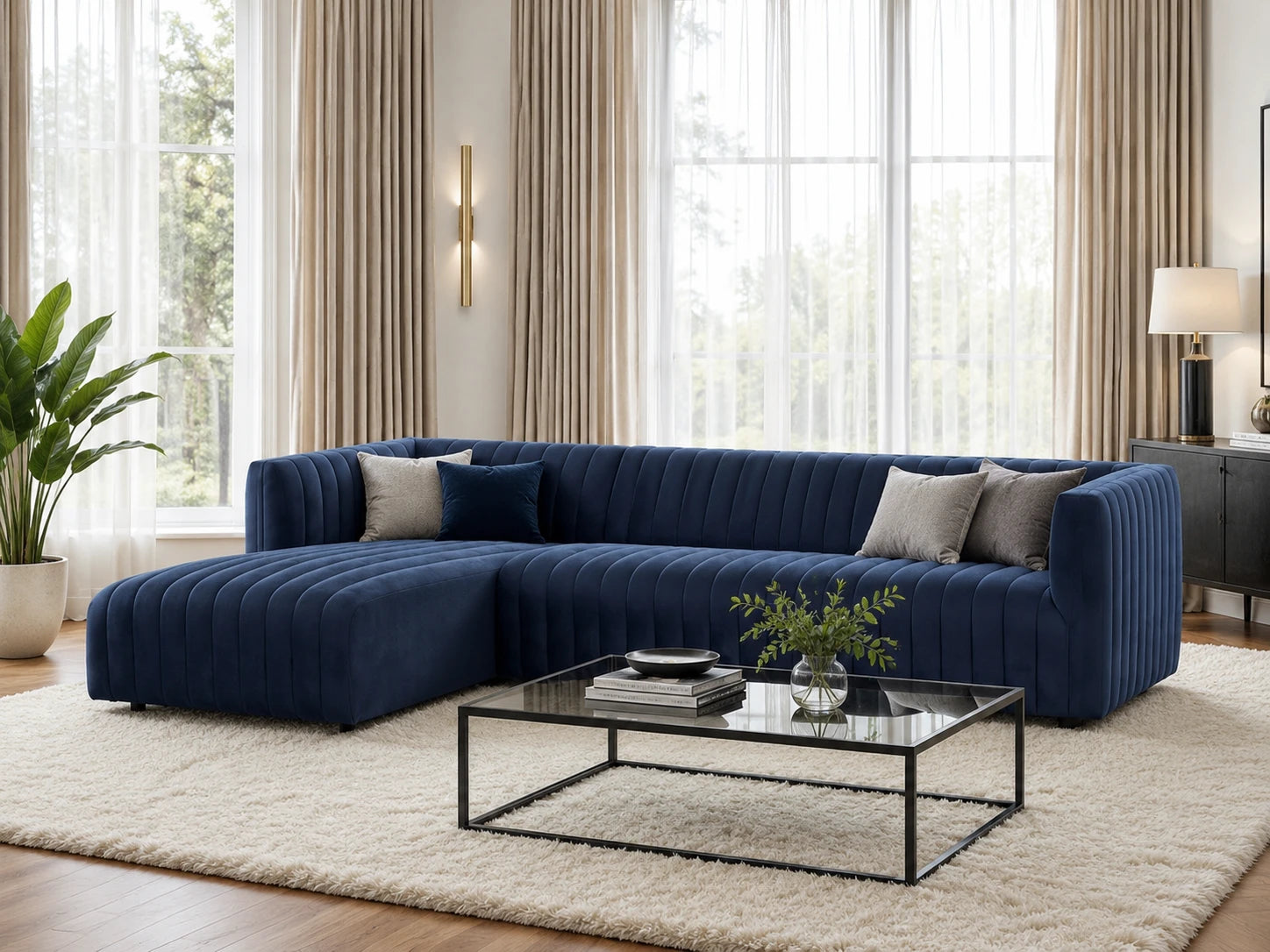 KAIRO – Channeled L Shape Sofa