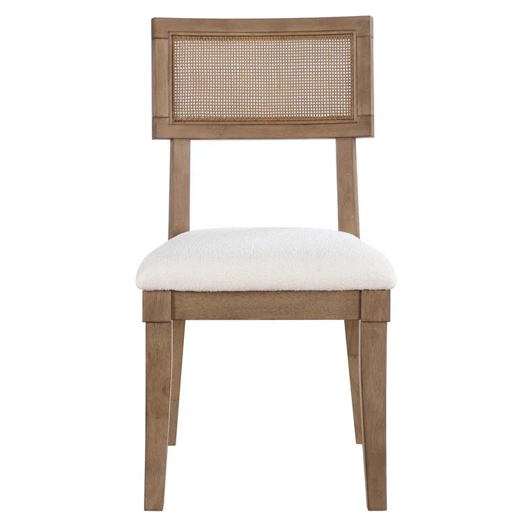 FROSTIC – Marble Top Dining Table with Cane Worked Chairs