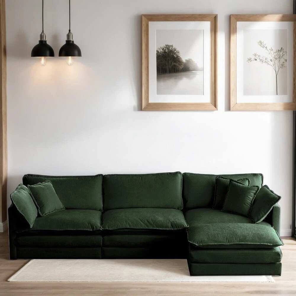 VERDANT – L Shaped Four Seater Sofa with Ottoman