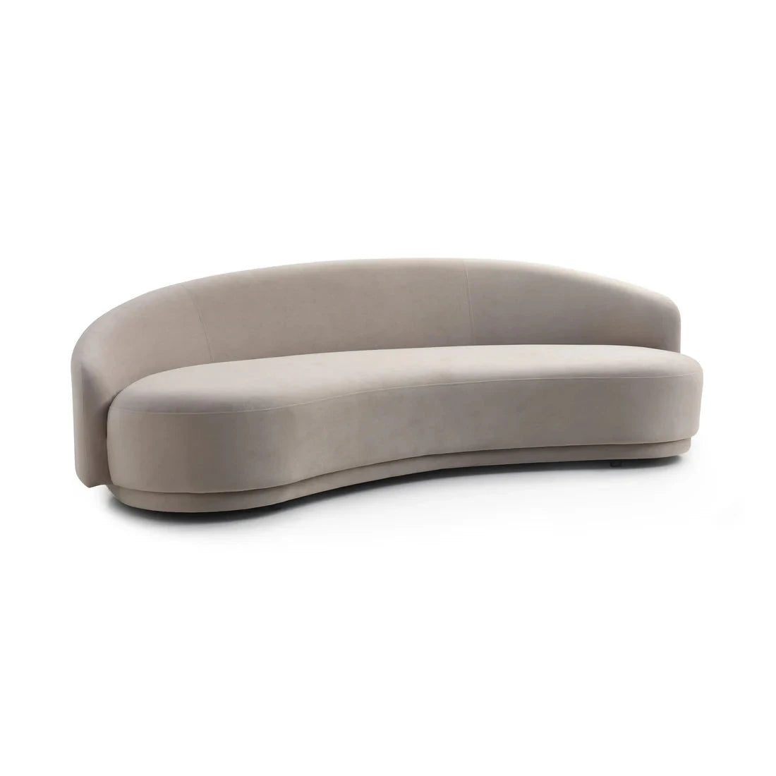 CLOUD – Curved Three Seater Sofa in Dull Grey