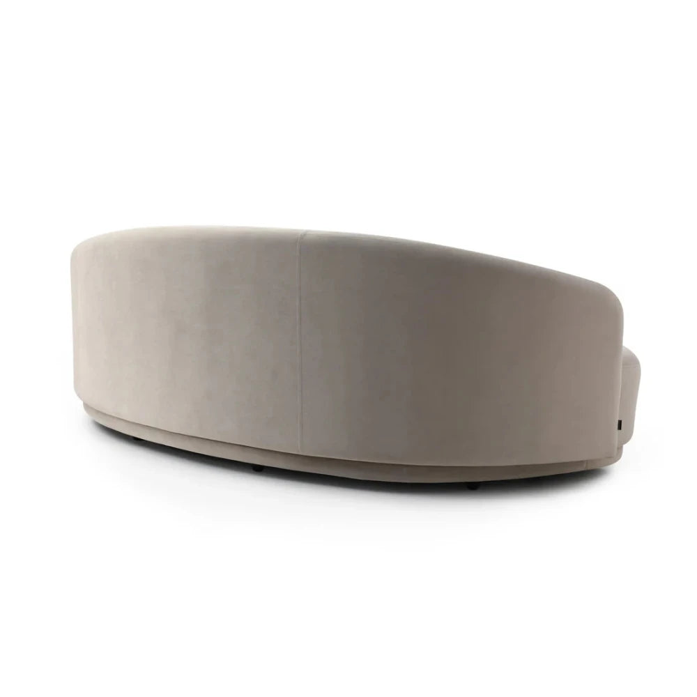 CLOUD – Curved Three Seater Sofa in Dull Grey