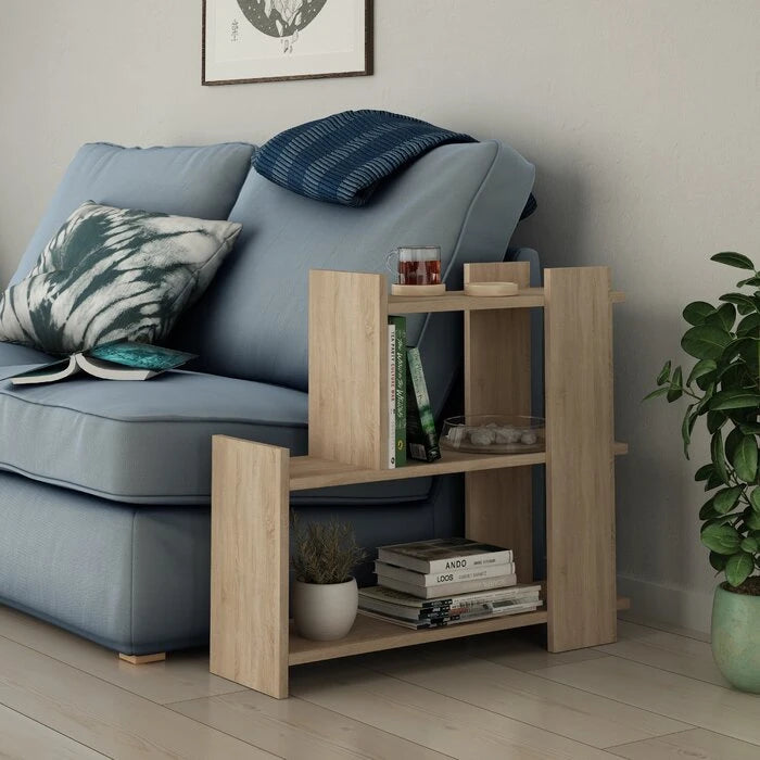 PEDESTRIAN - Storage Shelf End Table Oak Brown