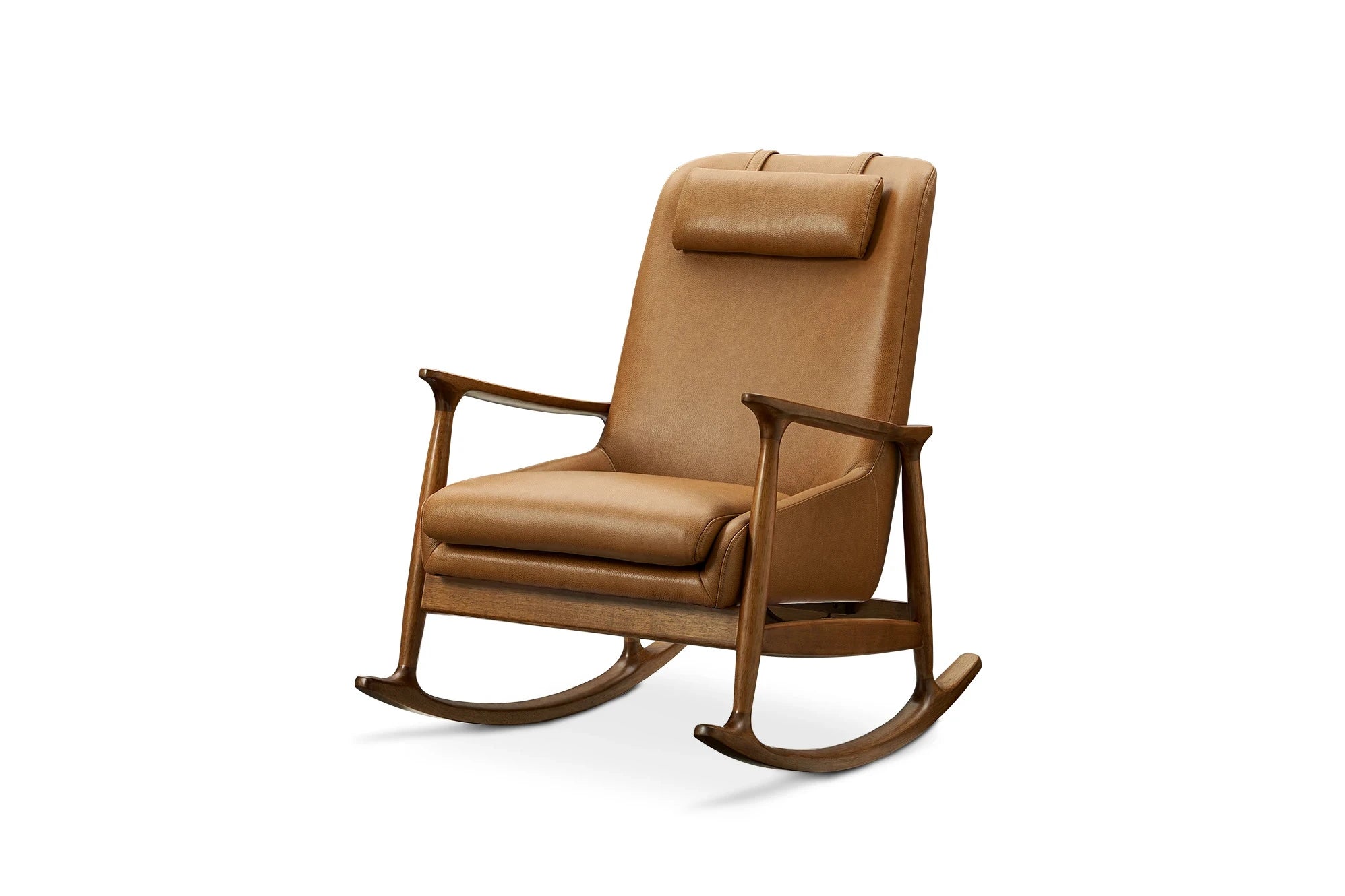 BRAVUR – Classic Style Brown Polished Finish Rocking Chair