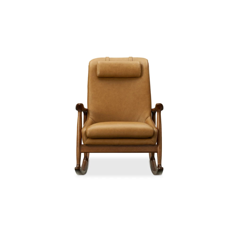 BRAVUR – Classic Style Brown Polished Finish Rocking Chair