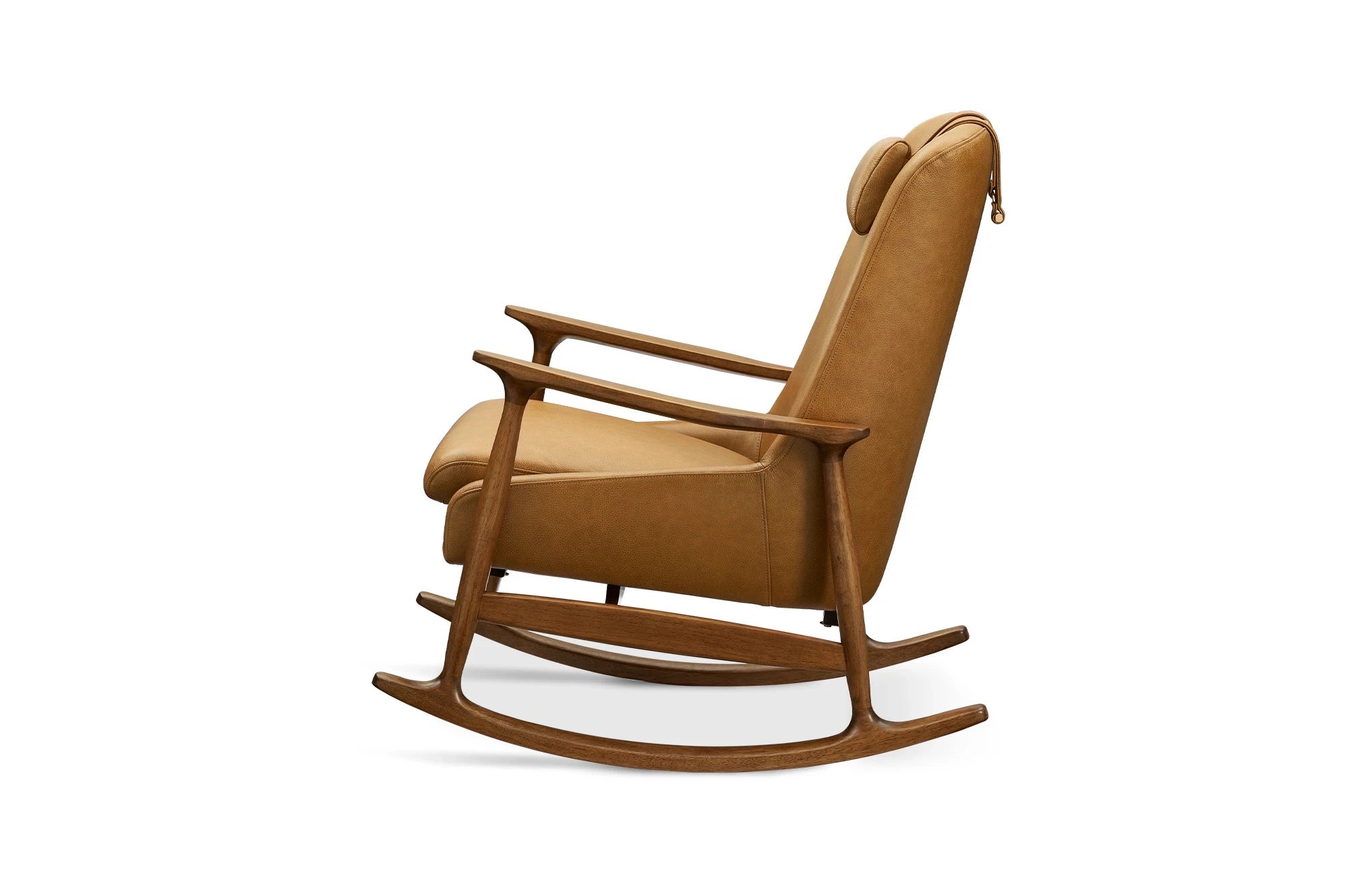 BRAVUR – Classic Style Brown Polished Finish Rocking Chair