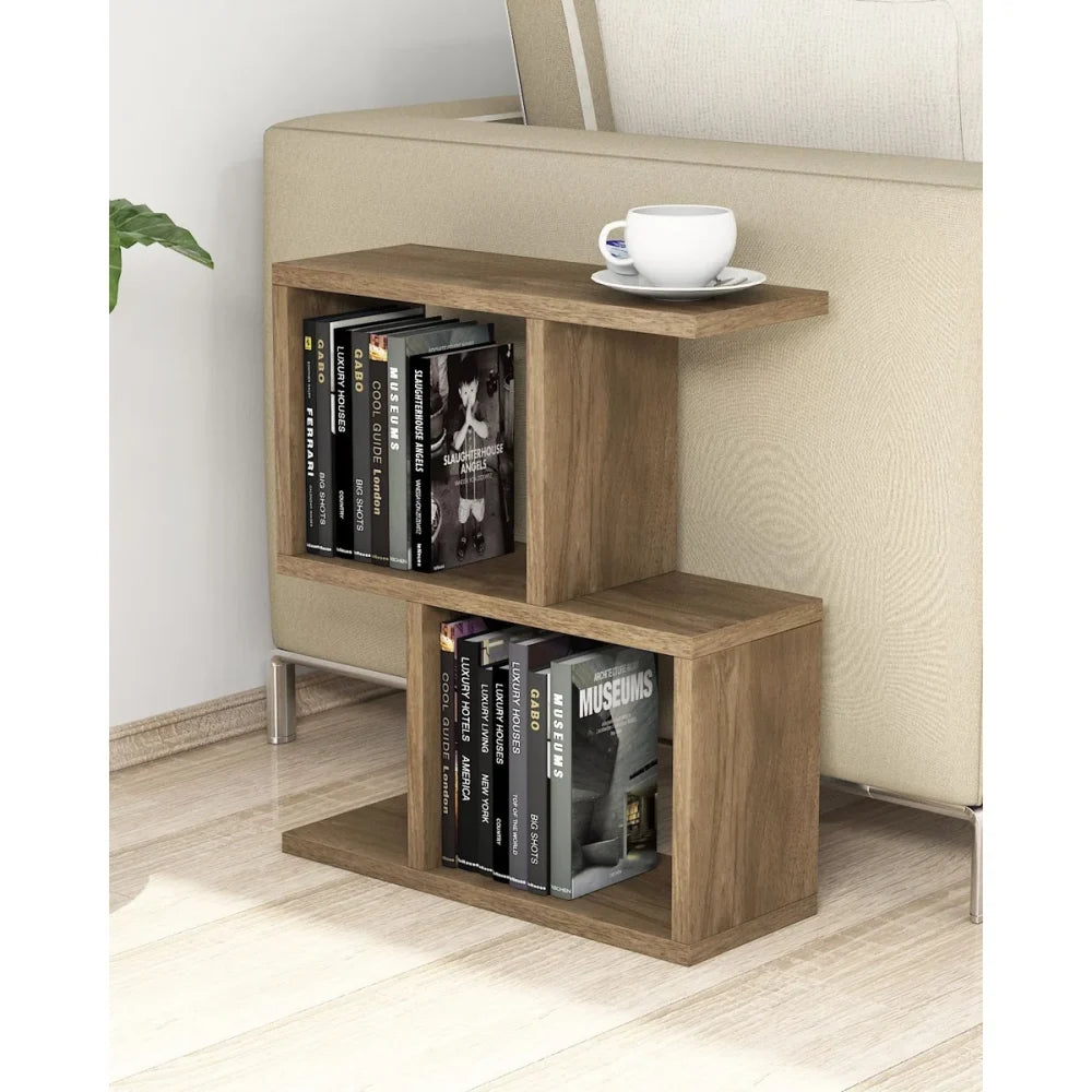 CARREM - Display Storage Side Table Oak Brown