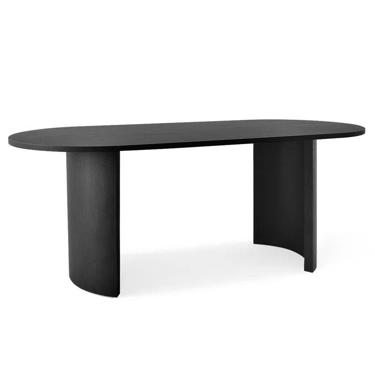 KIVO – Abstract Design Black & White Dining Table Set