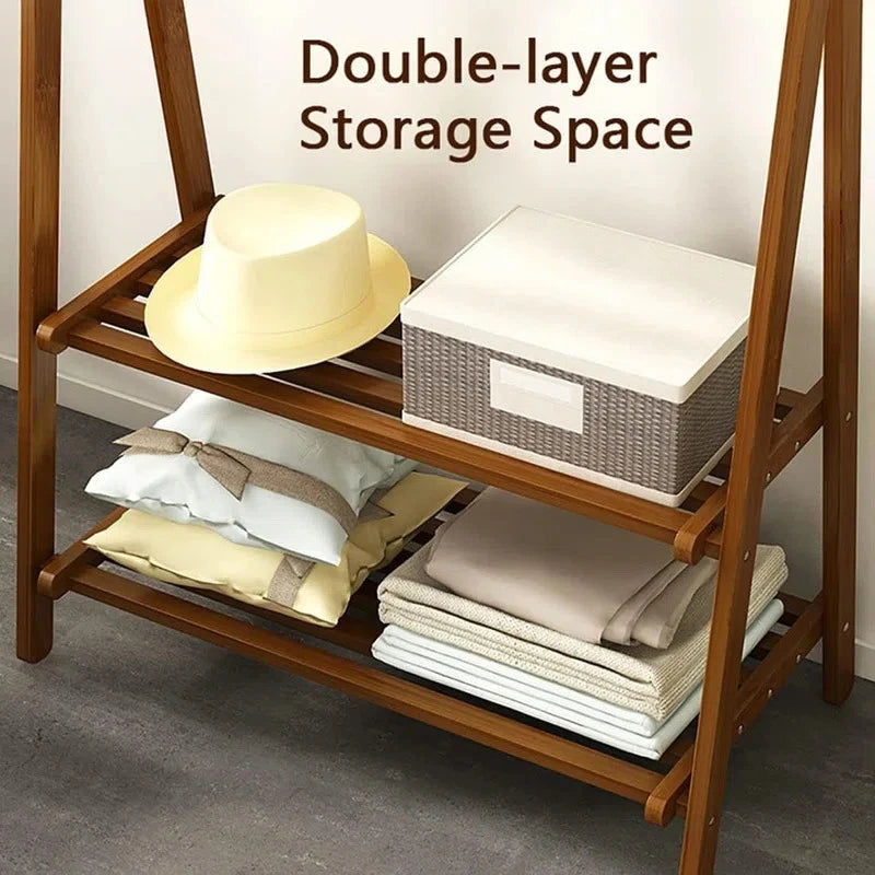 CORSAIR – Dark Brown Cloth hanging Rack with Shelves