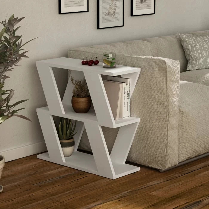 HLITCHER -Modern Design End Table White