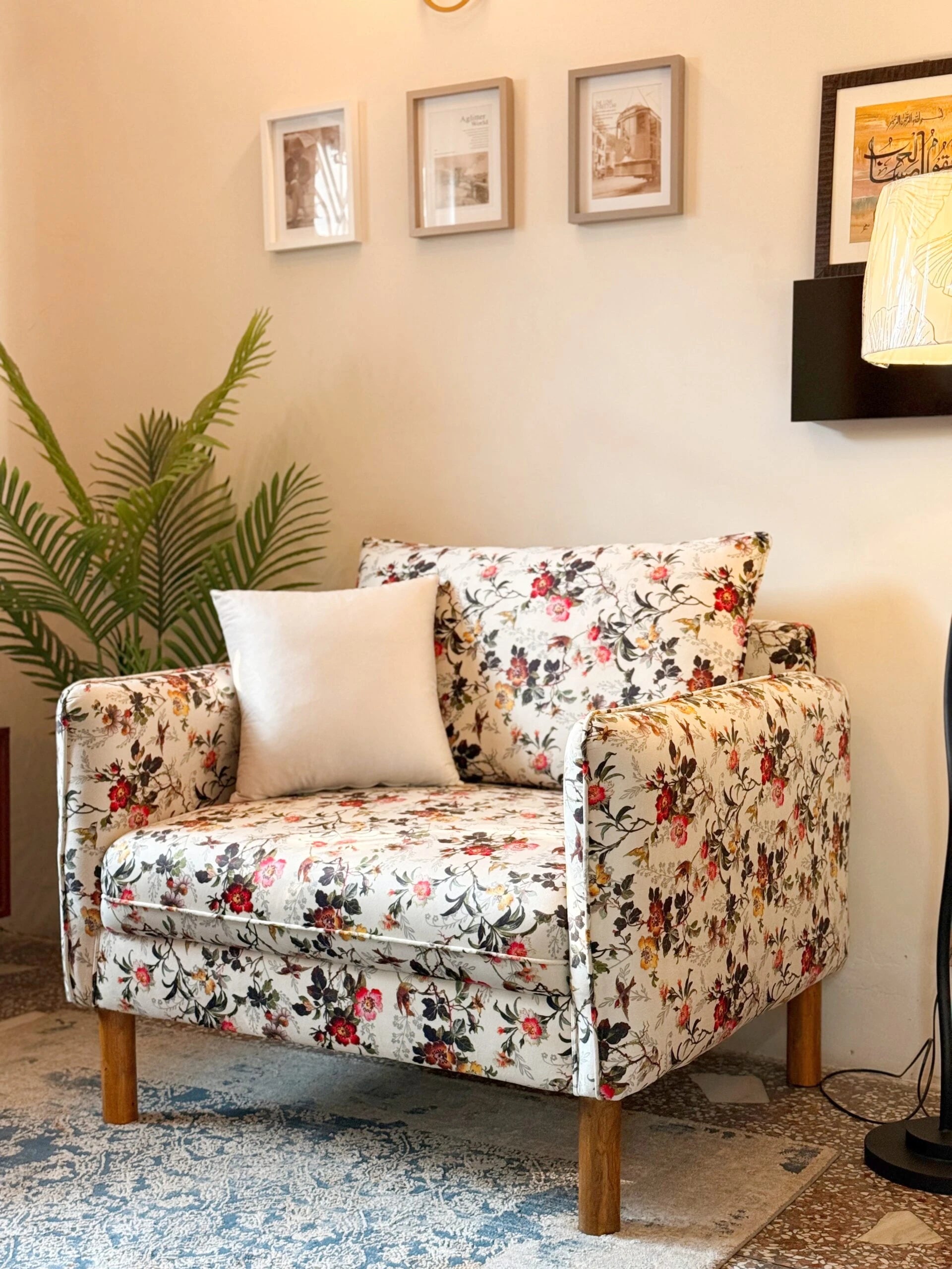 ROSETTE – Floral Print Wide Sofa Arm Chair