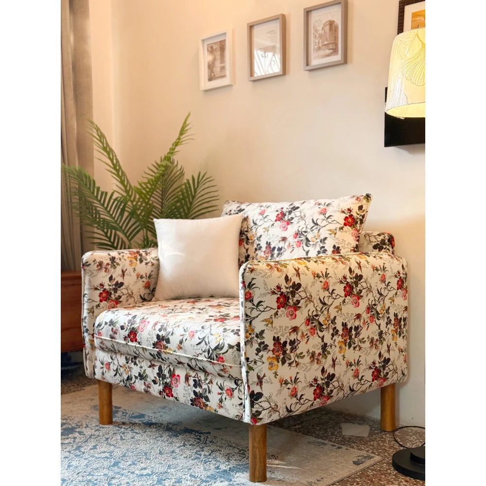 ROSETTE – Floral Print Wide Sofa Arm Chair