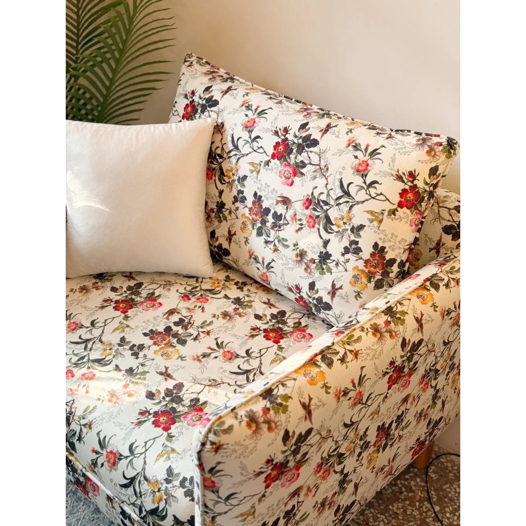 ROSETTE – Floral Print Wide Sofa Arm Chair