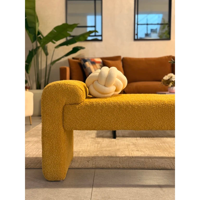 GRAINY – Urban Style Yellow Ottoman Bench
