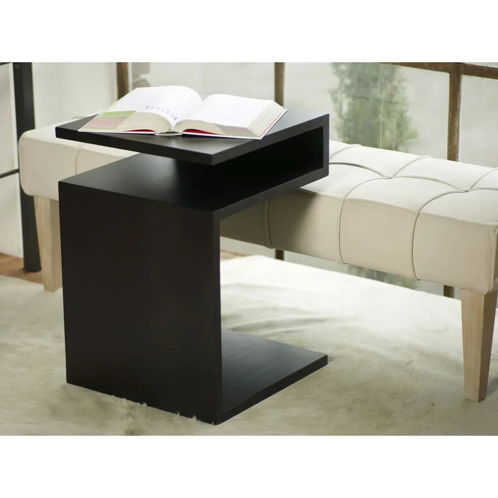 TULIP - Storage Side End Table Black