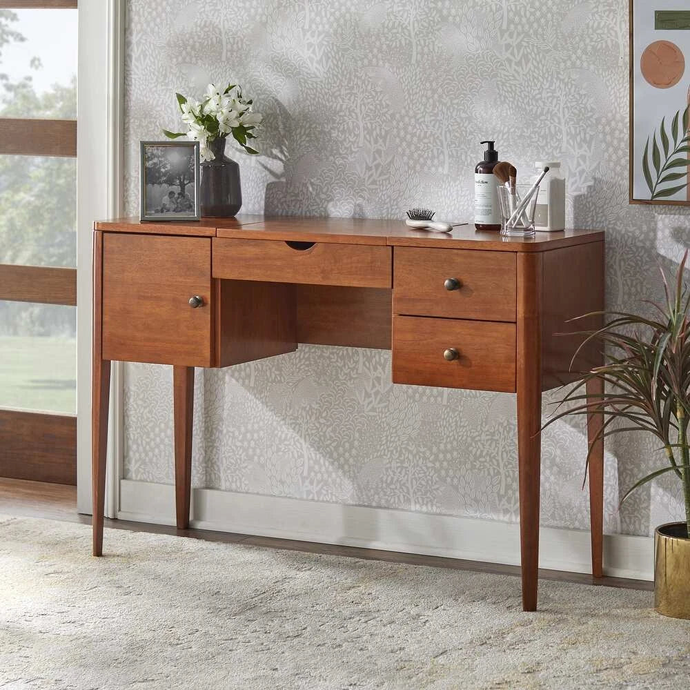 BRISA – Vintage Style Vanity Table with Folding Mirror