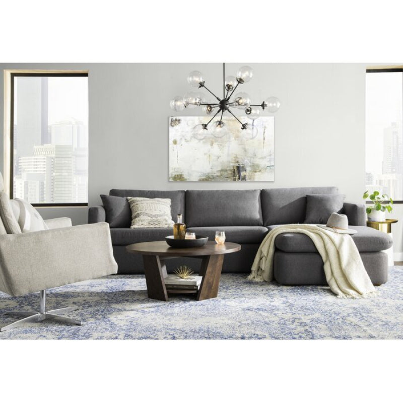 ALBELA - Round Shape Dark Brown Coffee table