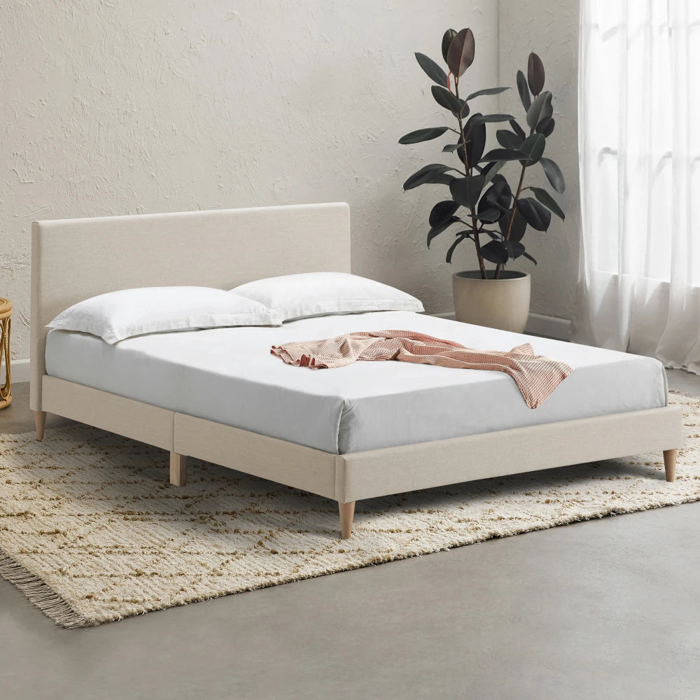 DUNLEY – Minimalist Design Beige and White Bedroom set