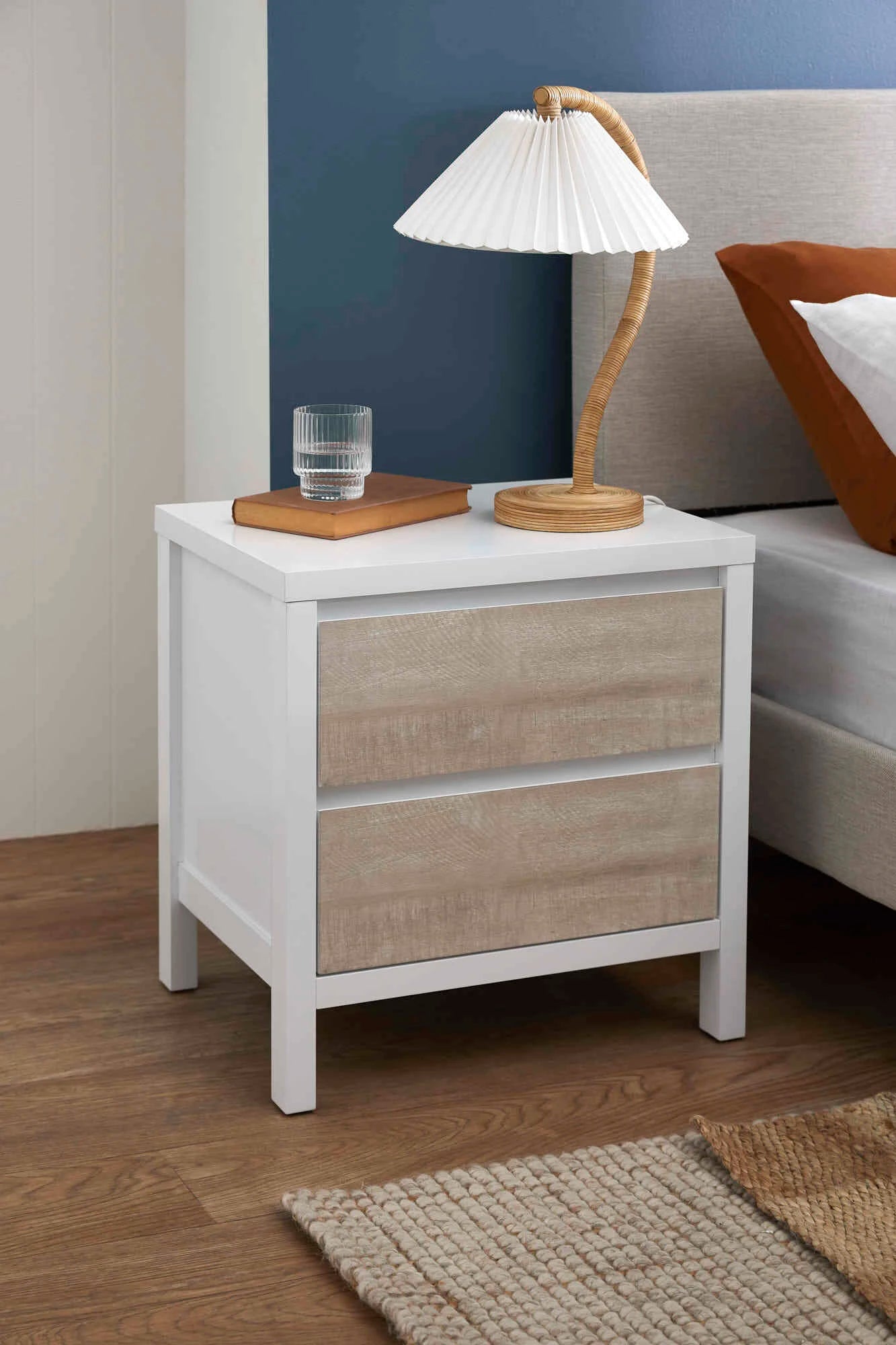 DUNLEY – Minimalist Design Beige and White Bedroom set