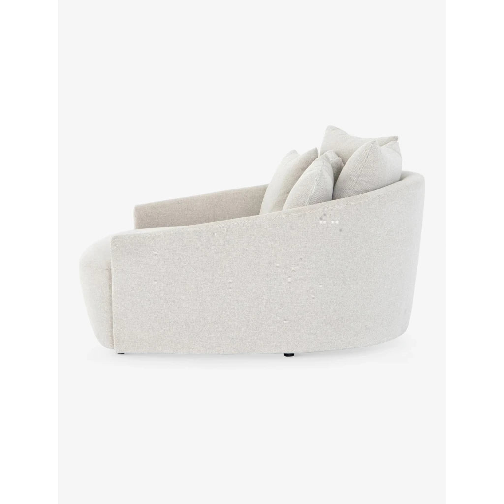 SELENE – Light Grey Round Cuddle Chair