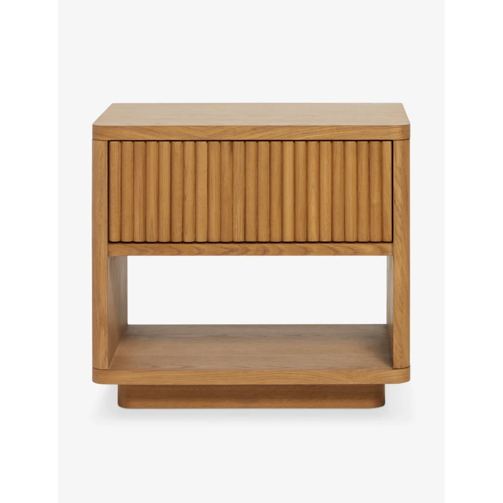 FINESSE – Open Shelf Style Oak Brown Nightstand