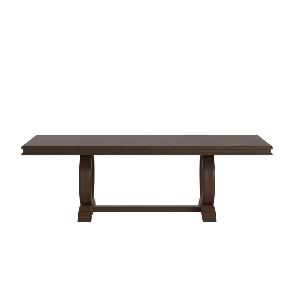 KELLY - Nine Piece Dining Table Set In Dark Brown