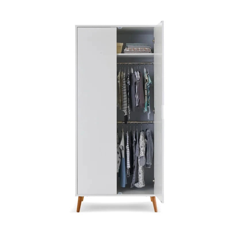 NUBO – White Double Door Modern Kids Cupboard
