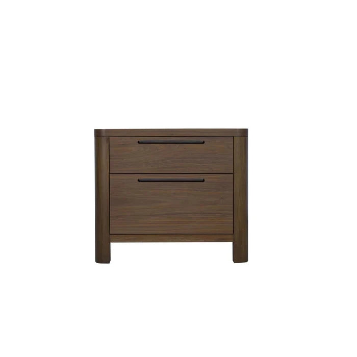 LIRONA – Dark brown Curved Style King Size Bed Set