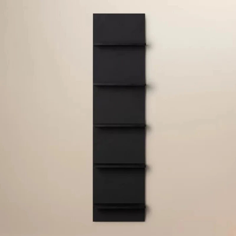 PREELIUS – Wall Mounted Five Tiered Shelf Black