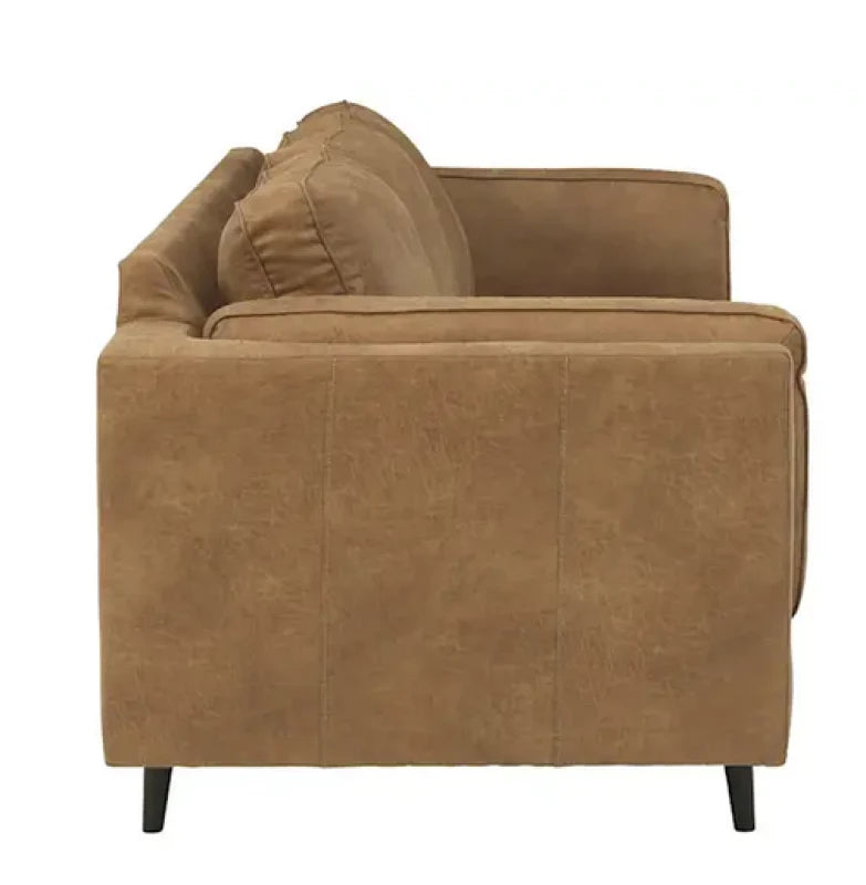RUZBEH – Faux Leather Three Seater Sofa