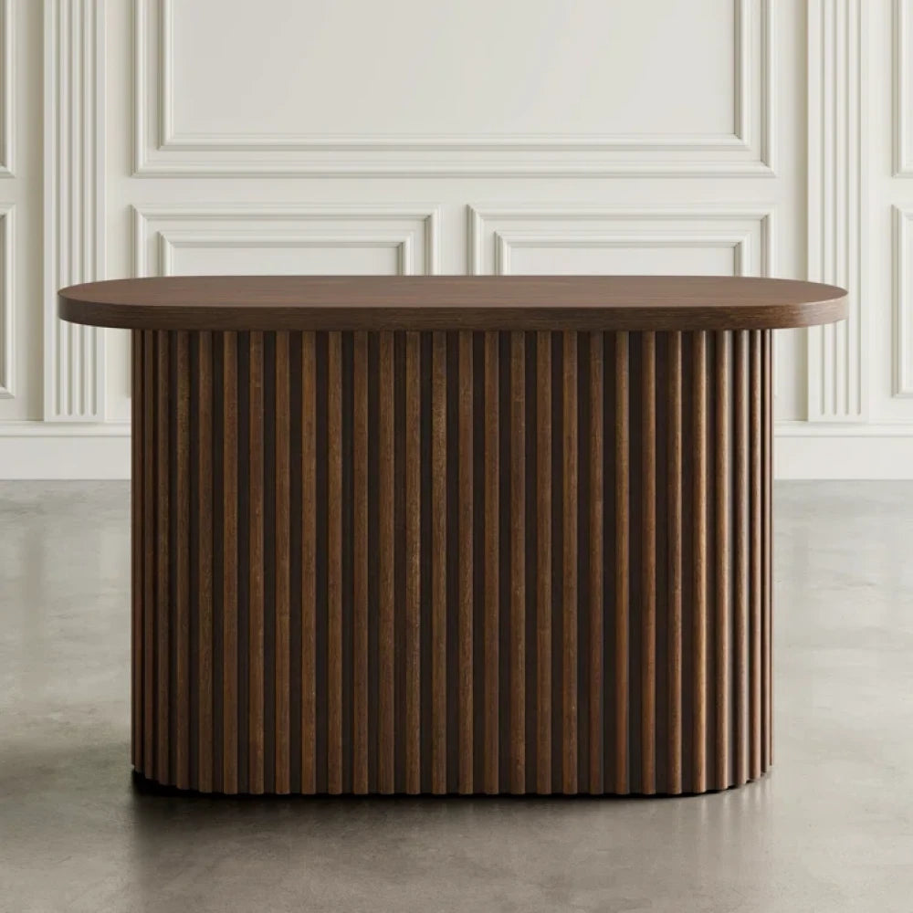 PUDGY – Mid Century Oval Shape Console Table