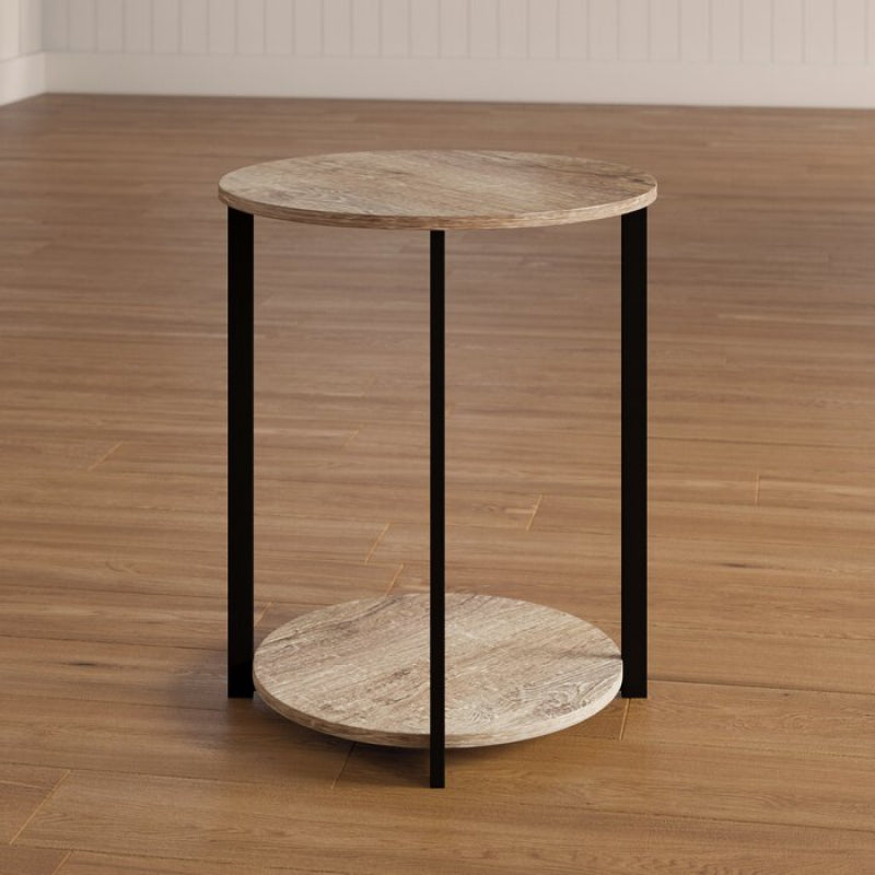 ALANIA - Round Metallic Four Leg Sid Table